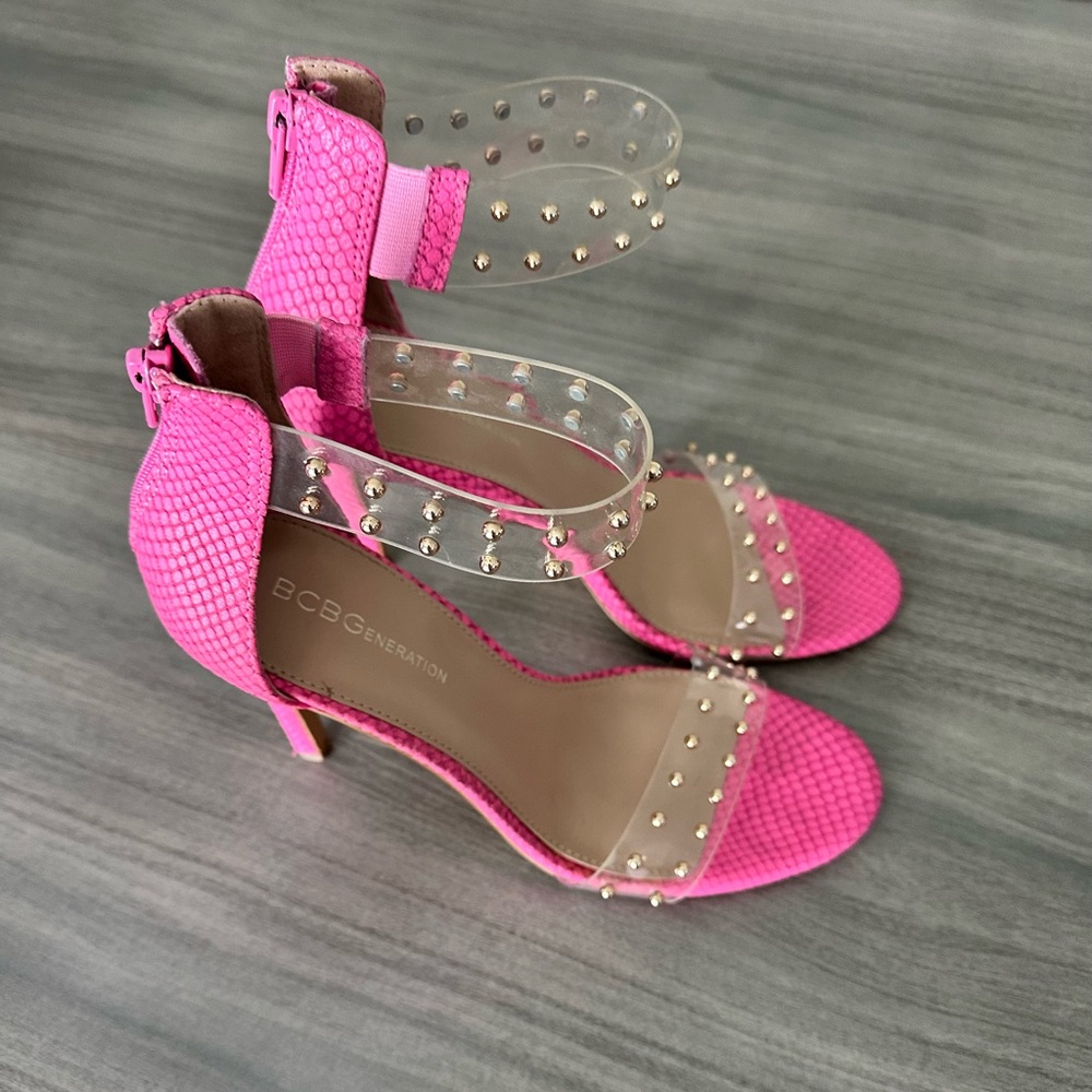 BCBG Pink 💖 Studded Women's Heels
